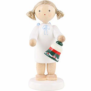 Angels Flade Flax Haired Angels Flax Haired Angel with Table Bell - 5 cm / 2 inch