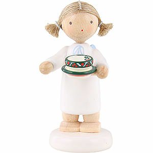 Angels Flade Flax Haired Angels Flax Haired Angel with Tea Cup - 5 cm / 2 inch