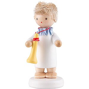 Angels Flade Flax Haired Angels Flax Haired Angel with Trumpet - 5 cm / 2 inch