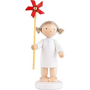 Angels Flade Flax Haired Angels Flax Haired Angel with Wind Wheel - 5 cm / 2 inch
