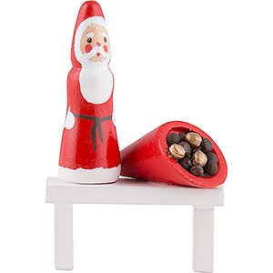 Small Figures & Ornaments Flade Flax Haired Children Flax Haired Children Bench with Chocolate - 4 cm / 1.6 inch