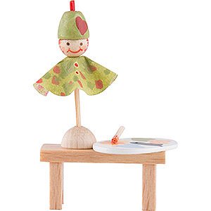 Small Figures & Ornaments Flade Flax Haired Children Flax Haired Children Bench with Punch - 4 cm / 1.6 inch