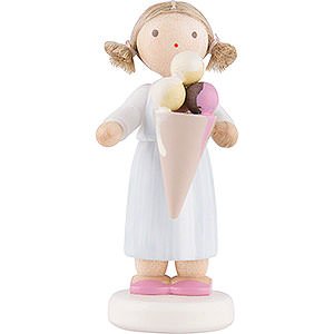 Small Figures & Ornaments Flade Flax Haired Children Flax Haired Children Big Girl with Icecream - 5 cm / 2 inch