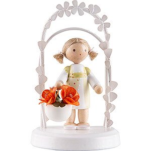 Gift Ideas Birthday Flax Haired Children - Birthday Child with Daisies - 7,5 cm / 3 inch