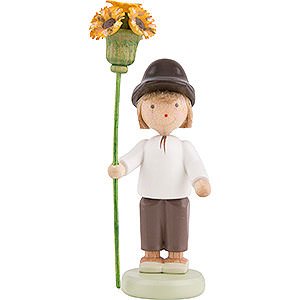 Small Figures & Ornaments Flade Flax Haired Children Flax Haired Children Boy with Flower Sceptre - 5 cm / 2 inch
