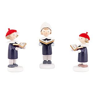 Small Figures & Ornaments Flade Flax Haired Children Flax Haired Children Carolers of Olbernhau - 5 cm / 2 inch