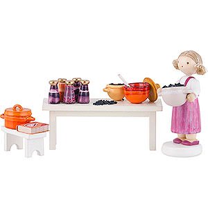 Small Figures & Ornaments Flade Flax Haired Children Flax Haired Children Fruit Jam Kitchen - 8 cm / 3.1 inch