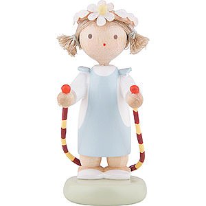 Small Figures & Ornaments Flade Flax Haired Children Flax Haired Children Girl with Jump Rope - 5 cm / 2 inch