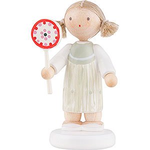 Small Figures & Ornaments Flade Flax Haired Children Flax Haired Children Girl with Lollipop - 5 cm / 2 inch