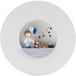 Gift Ideas Birth and Christening Flax Haired Children - Wall Decoration with Boy 
