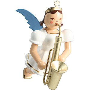 Tree ornaments Angel Ornaments Floating Angels Floating Angel Colored, Saxophone - 6,6 cm / 2.6 inch