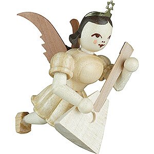 Tree ornaments Angel Ornaments Floating Angels Floating Angel with Balalaika - Natural - 6,6 cm / 2.6 inch