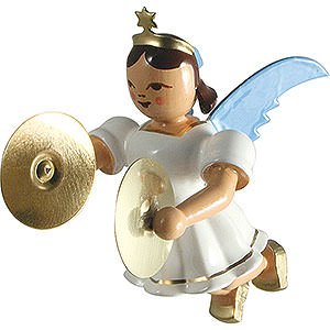 Angels Blank Novelties 2019 Floating Angel with Cymbals, Colored - 6,6 cm / 2.6 inch