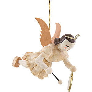 Tree ornaments Angel Ornaments Floating Angels Floating Angel with Gong, Natural - 6,6 cm / 2.6 inch