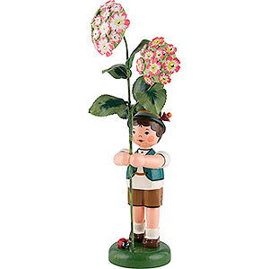 Small Figures & Ornaments Hubrig Flower Kids Flower Child Boy with Hydrangea - 24 cm / 9.4 inch