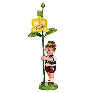 Small Figures & Ornaments Hubrig Flower Kids Flower Child Boy with Orchis - 11 cm / 4,3 inch