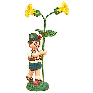 Small Figures & Ornaments Hubrig Flower Kids Flower Child Boy with Primrose - 11 cm / 4,3 inch