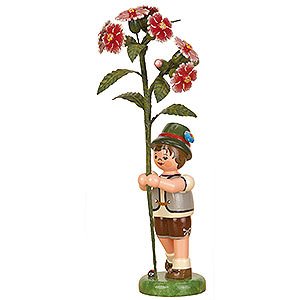 Small Figures & Ornaments Hubrig Flower Kids Flower Child Boy with Ragged Pink - 17 cm / 7 inch
