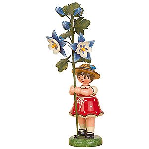 Small Figures & Ornaments Hubrig Flower Kids Flower Child Girl with Columbine - 17 cm / 7 inch