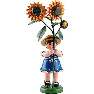 Small Figures & Ornaments Hubrig Flower Kids Flower Child Girl with Sunflower - 17 cm / 6.7 inch