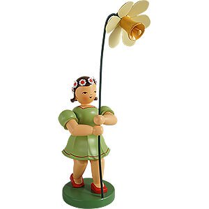 Small Figures & Ornaments Flower children Flower Child with Daffodil - Colored - 32 cm / 12.6 inch