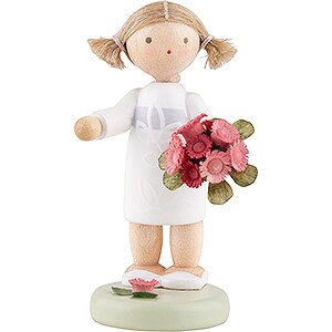 Gift Ideas Mother's Day Flower Fairy Girl with Flower Bouquet - 5 cm / 2 inch