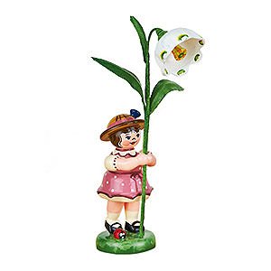 Small Figures & Ornaments Hubrig Flower Kids Flower Girl with Daffodils of March - 11 cm / 4,3 inch