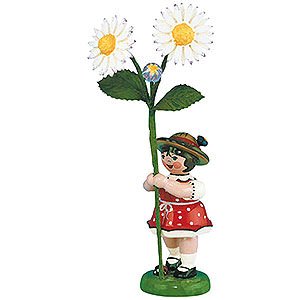 Small Figures & Ornaments Hubrig Flower Kids Flower Girl with Daisies - 11 cm / 4,3 inch