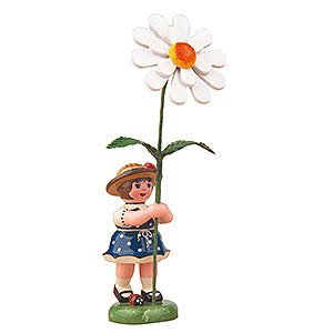 Small Figures & Ornaments Hubrig Flower Kids Flower Girl with Daisy - 11 cm / 4,3 inch