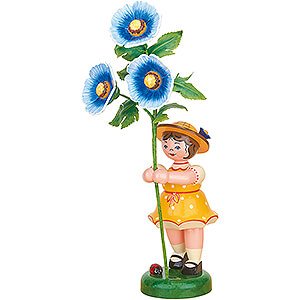Small Figures & Ornaments Hubrig Flower Kids Flower Girl with Hollyhock - 24 cm / 9.4 inch