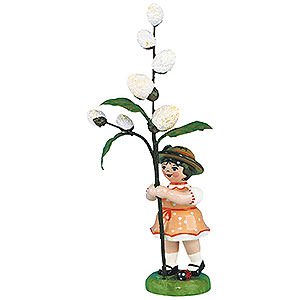 Small Figures & Ornaments Hubrig Flower Kids Flower Girl with May Kitten - 11 cm / 4,3 inch