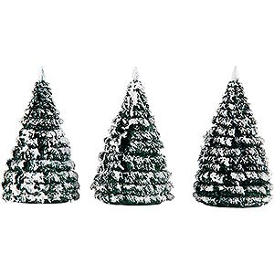 Specials Frosted Trees - Green-White - 3 pieces - 6 cm / 2.4 inch