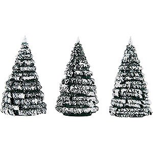 Specials Frosted Trees - Green-White - 3 pieces - 8 cm / 3.1 inch