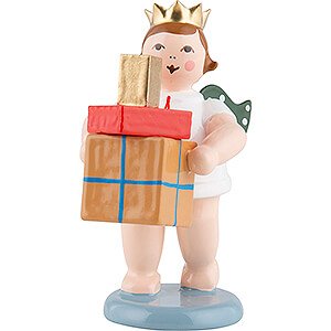 Angels Gift Angels (Ellmann) Gift Angel with Crown and Parcels - 6,5 cm / 2.6 inch