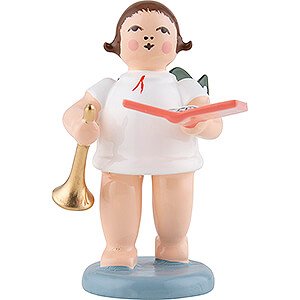 Angels Gift Angels (Ellmann) Gift Angel with Trumpet and Book - 6,5 cm / 2.6 inch