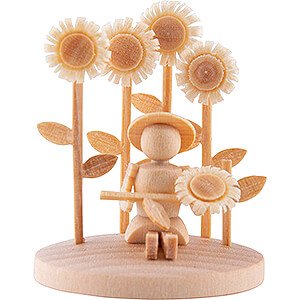 Gift Ideas Mother's Day Girl with Sunflower - 3,5 cm / 1.4 inch