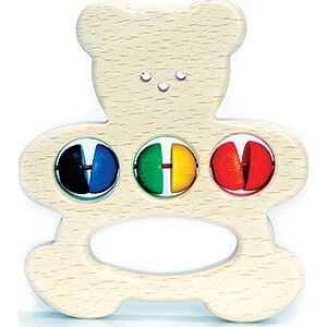 Wooden Toys For the Youngest Grasping Toy, Bear - 9 cm / 3.5 inch