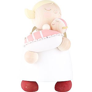 Gift Ideas Birth and Christening Guardian Angel with Baby Girl - 16 cm / 6.3 inch