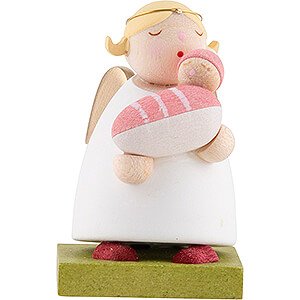 Gift Ideas Birth and Christening Guardian Angel with Baby - Girl - 3,5 cm / 1.3 inch