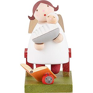 Gift Ideas Birth and Christening Guardian Angel with Baby Sitting - 3,5 cm / 1.3 inch