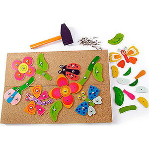 Wooden Toys Construction games Hammer Game Flower Meadow - 24,5 cm / 9.6 inch