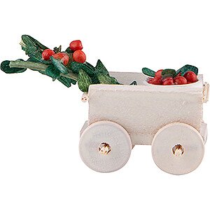 Small Figures & Ornaments Flade Flax Haired Children Hand Cart with Cherries - 2 cm / 0.8 inch