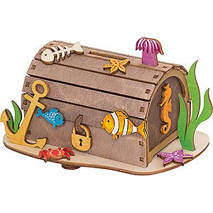 Small Figures & Ornaments everything else Handicraft Set - Money Box - Pirate Treasure Chest - 10 cm / 3.9 inch