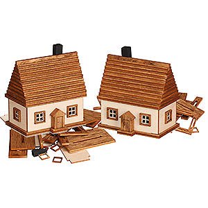 Small Figures & Ornaments everything else Handicraft Set Ore Mountain Cabin, 2 pcs. - 6 cm / 2.4 inch