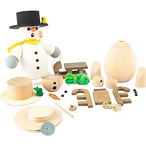 Smokers Snowmen Handicraft Set - Smoker - Snowman with Sleigh - 14 cm / 5.5 inch