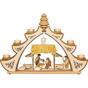 World of Light Candle Holder Nativity Handicraft Set - Tea Light Holder- Nativity Motive - 39 cm / 15.4 inch