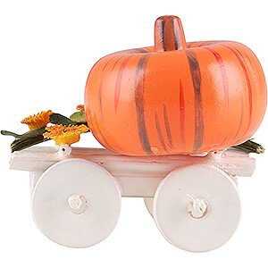 Small Figures & Ornaments Flade Flax Haired Children Harvest Cart with Pumpkin - 2,4 cm / 0.9 inch