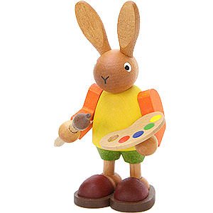 Kleine Figuren & Miniaturen Osterartikel Hase mit Farbpalette - 8,5 cm