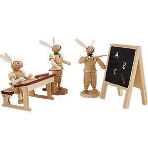 Kleine Figuren & Miniaturen Osterartikel Hasenschule, natur - 7 cm