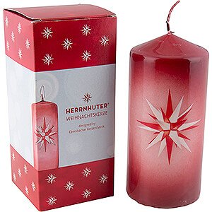 World of Light Candles Herrnhuter Christmas Candle - 15 cm / 5.9 inch
